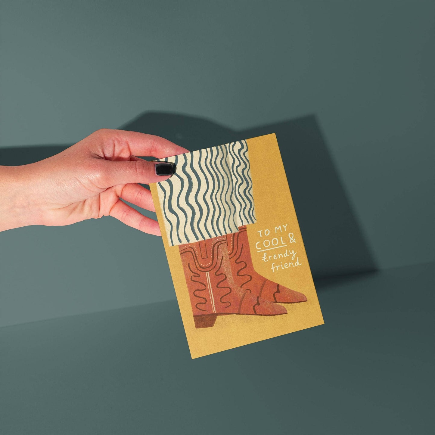 Cowboy Boots Greeting Card | Cool & Trendy Friend Design