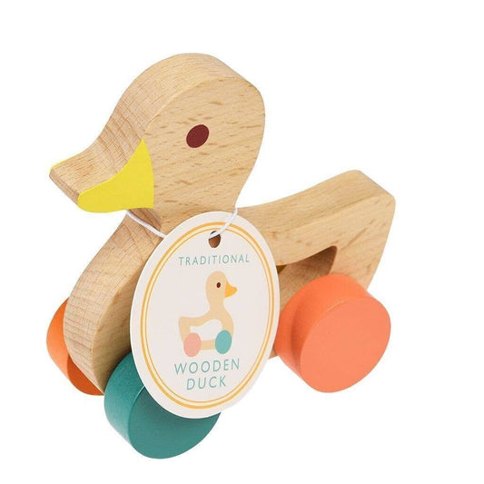 Wooden Push Along Toy - Duck