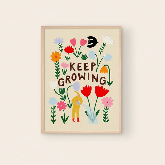 Keep Growing Art Print by Little Black Cat