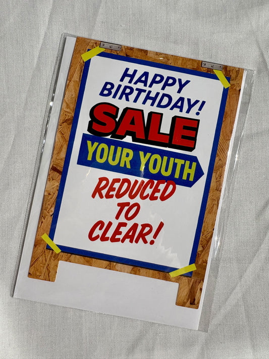 Happy Birthday Sale Sign Greeting Card