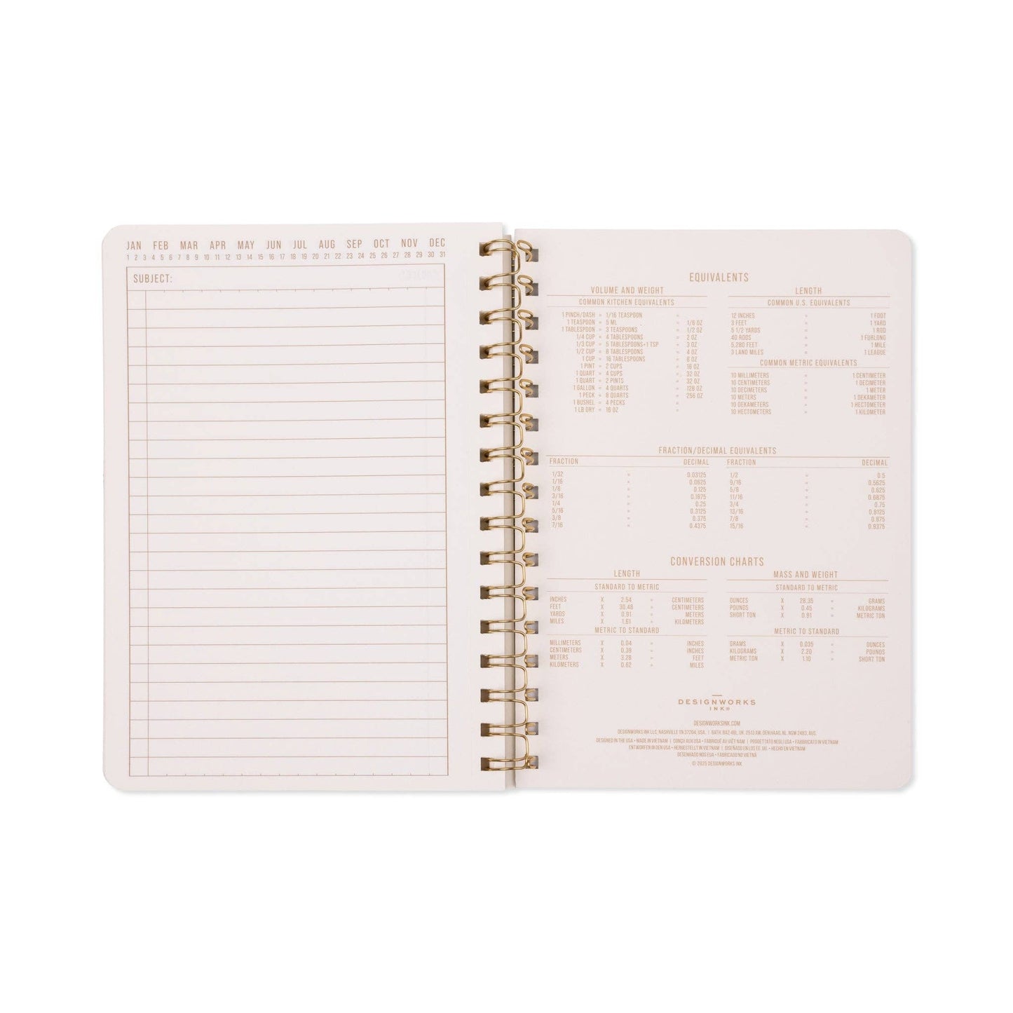 A5 Twin Wire Notebook - Green Lattice