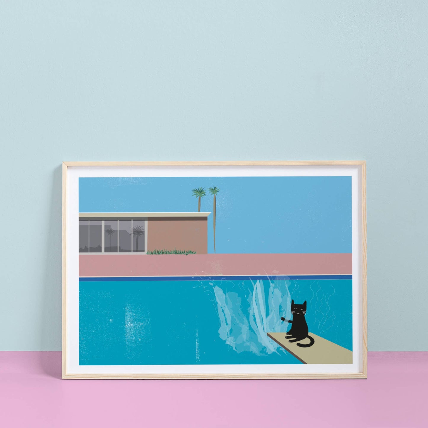 The Splash Cat Art Print