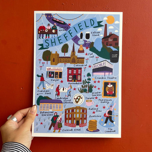 Sheffield Illustrated Map Print