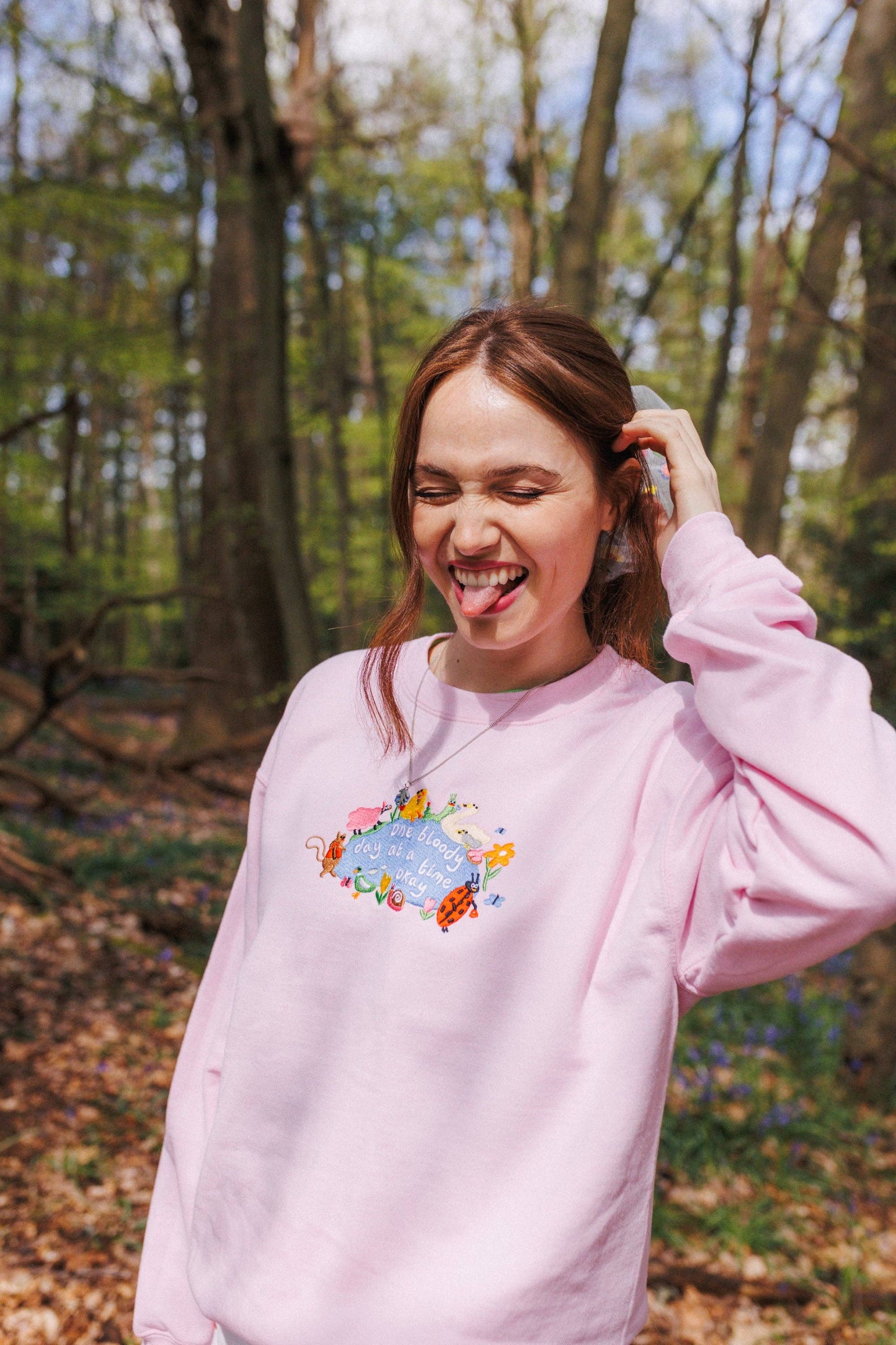 One Bloody Day At A Time Embroidered Sweatshirt