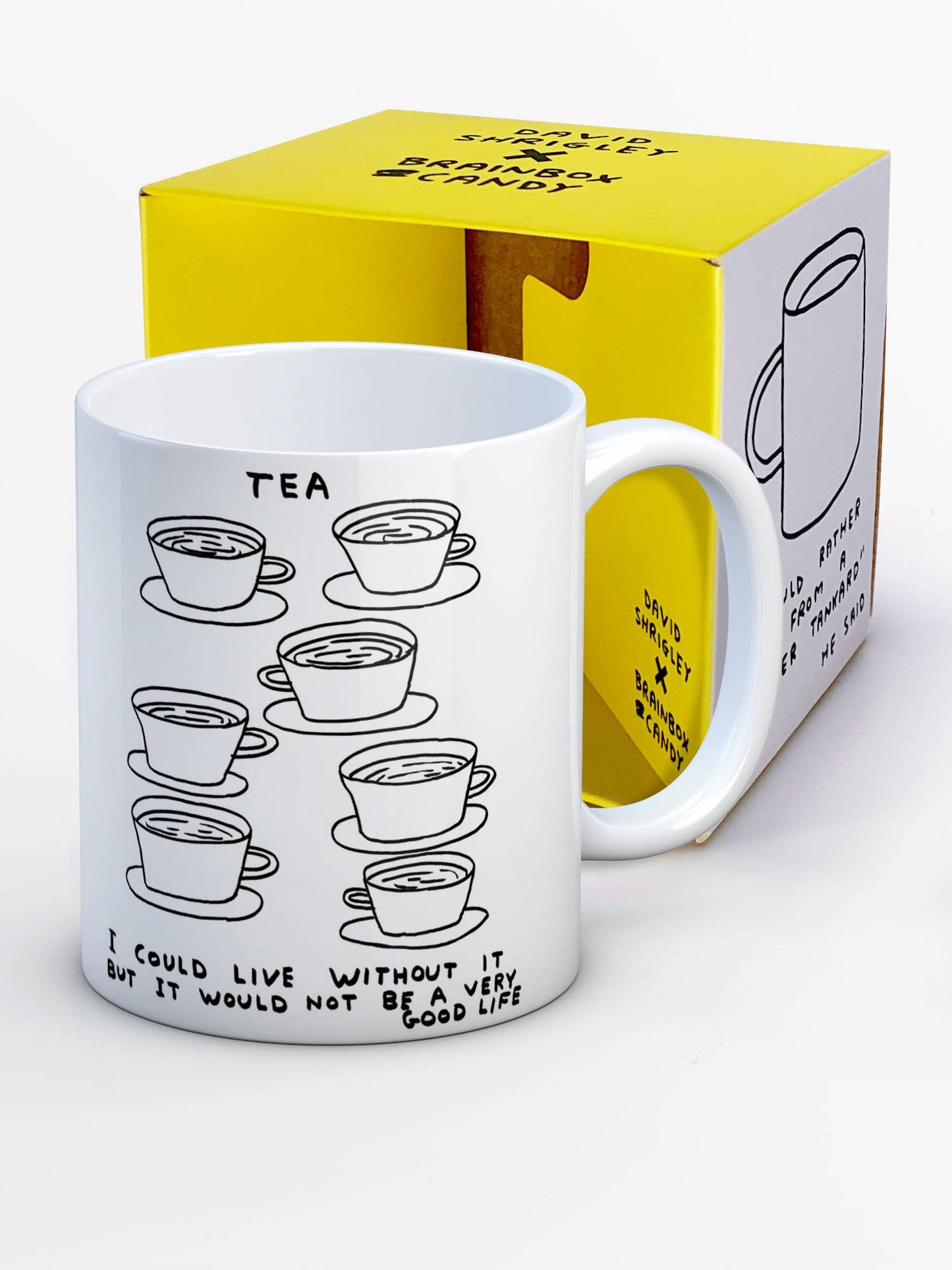 Live Without Tea - David Shrigley Funny Mug