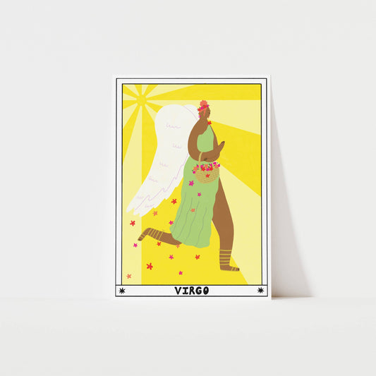 Tarot Virgo Art Print | Horoscope Print | Celestial Art