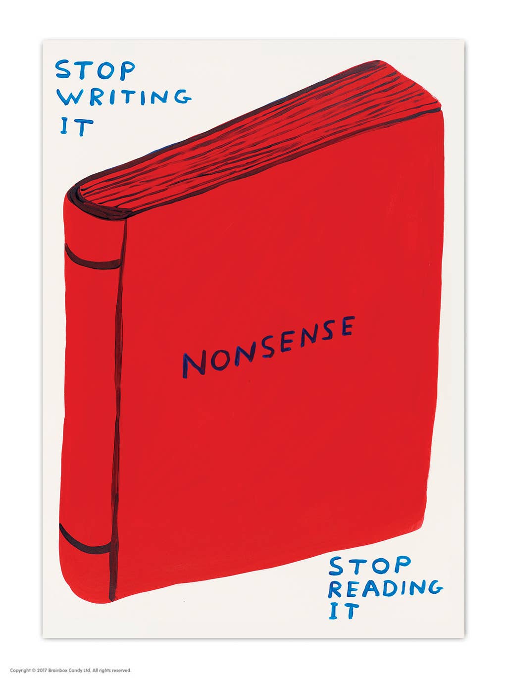 Stop Writing Nonsense A6 Art Postcard By David Shrigley