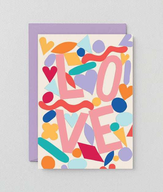 Love Shapes Embossed Greetings Card