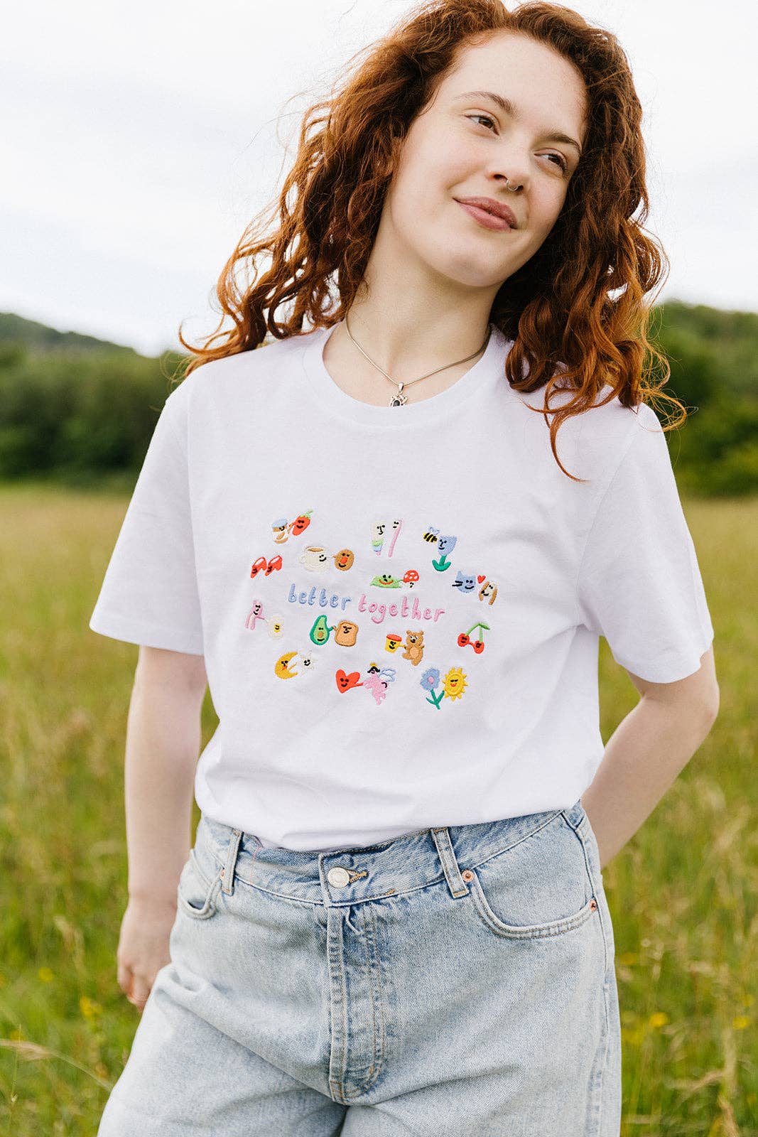 Better Together Embroidered Organic T-Shirt