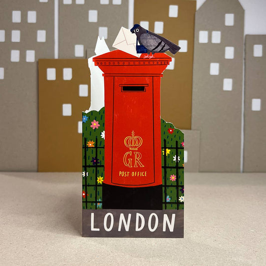 London Postbox Die Cut Card