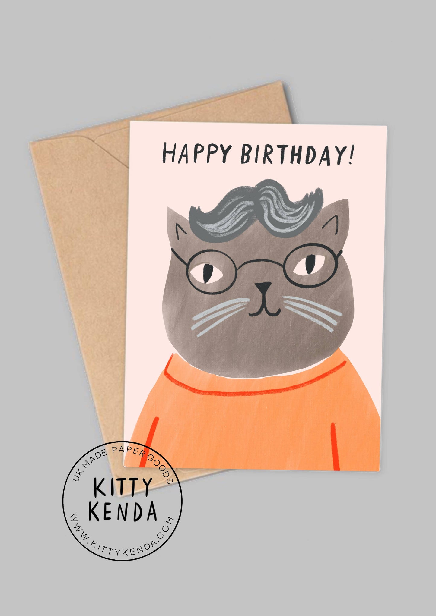 Glasses Cat - Happy Birthday