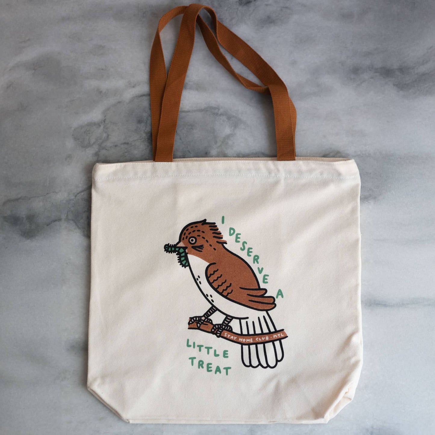 Little Treat Big Zip Tote  | Huge Zippered Canvas Tote