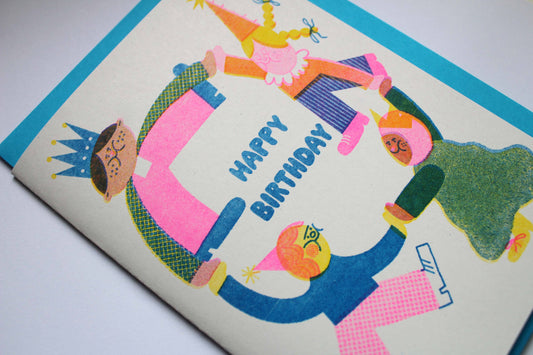 Birthday Dance - A6 Riso Greetings Card 