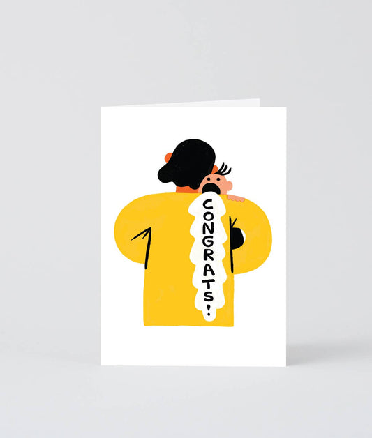 Congrats Baby Barf Greetings Card
