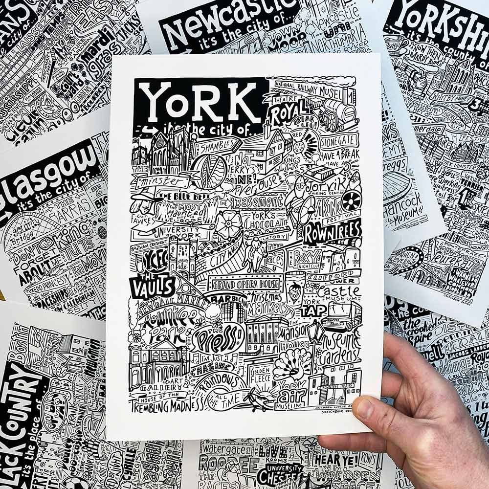 York Landmarks It's The City Of Art Print