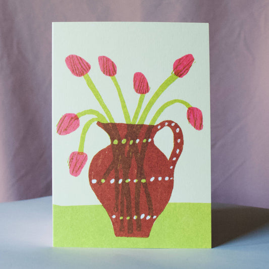 Tulips Floral greeting Card