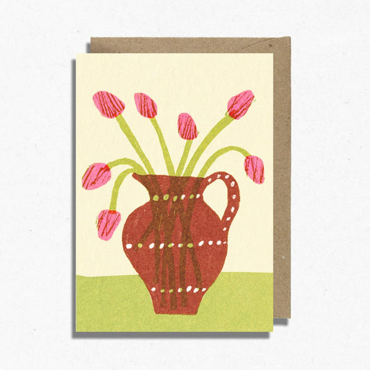 Tulips Floral greeting Card