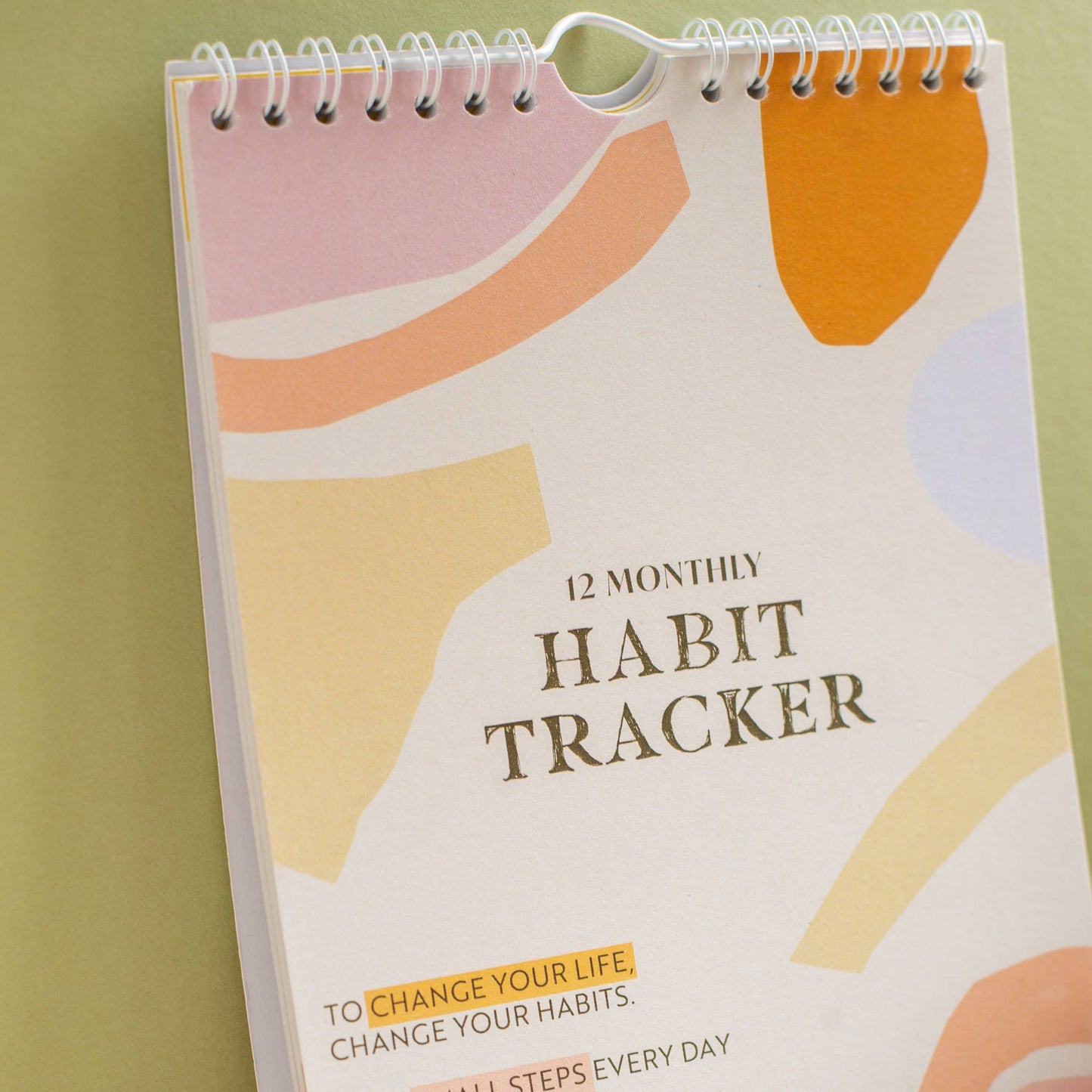 Daily Habit Tracker | 12 Month Goal Planner | Pastel Organic