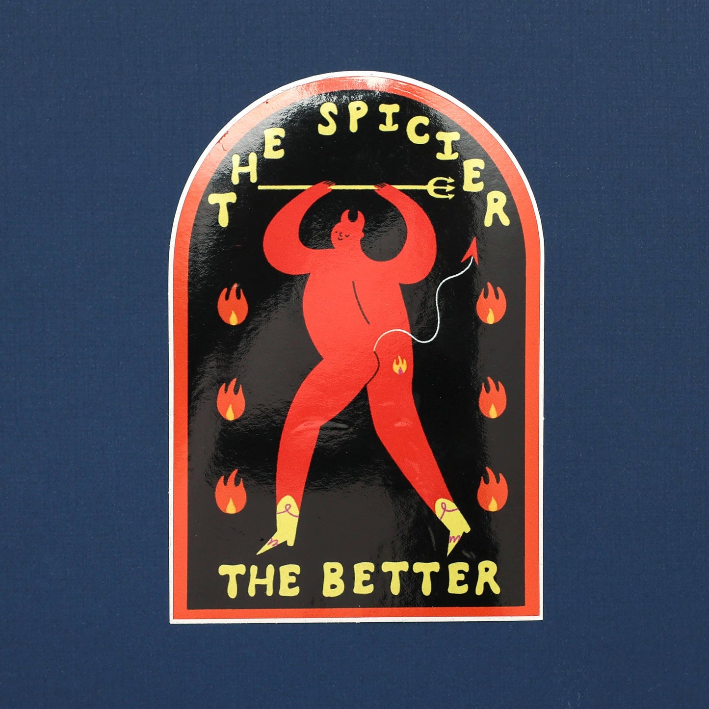 The Spicier The Better Sticker | Devil Vinyl Sticker