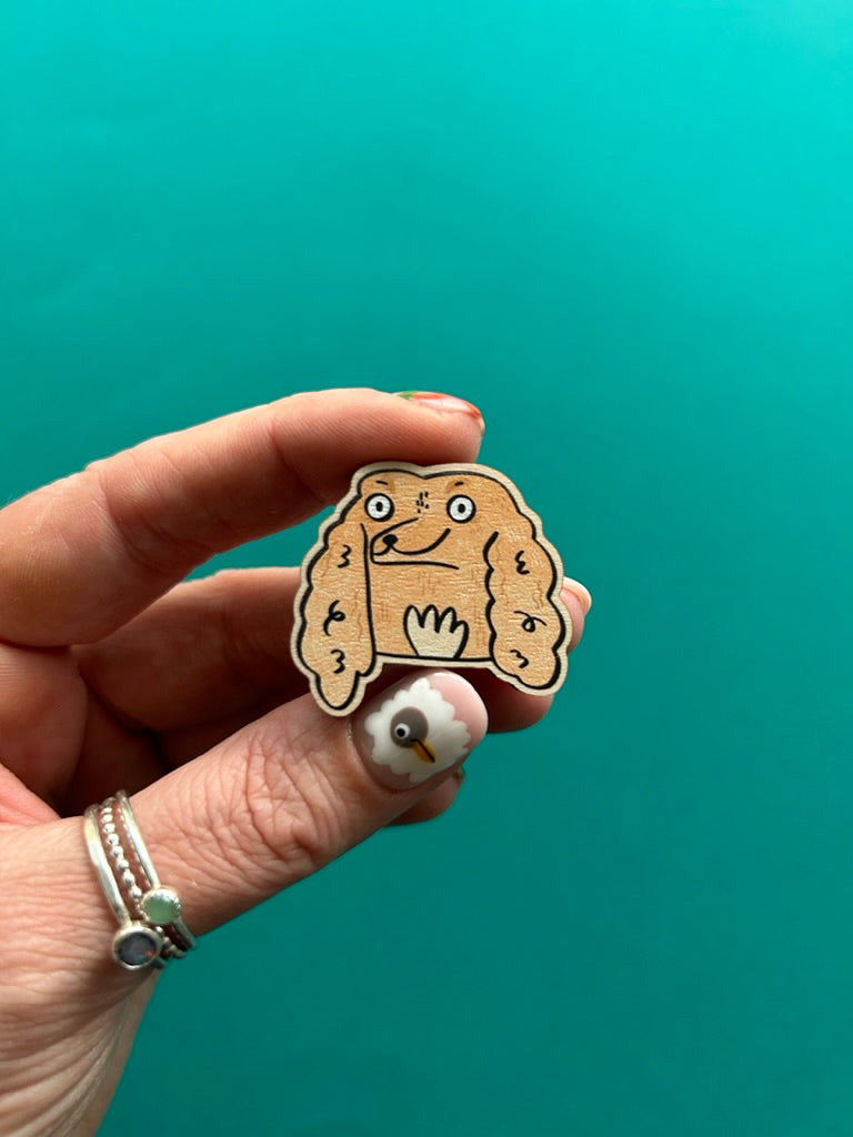 Wooden Dog Pins by Fernandes Makes