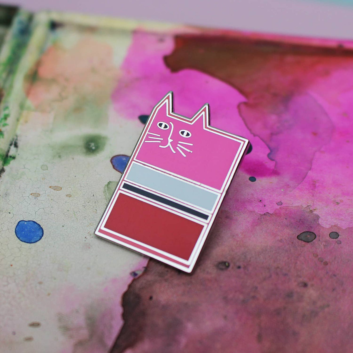 Pin Cat Rtist Rothkat Cat Artist Pin – Flock and Gaggle
