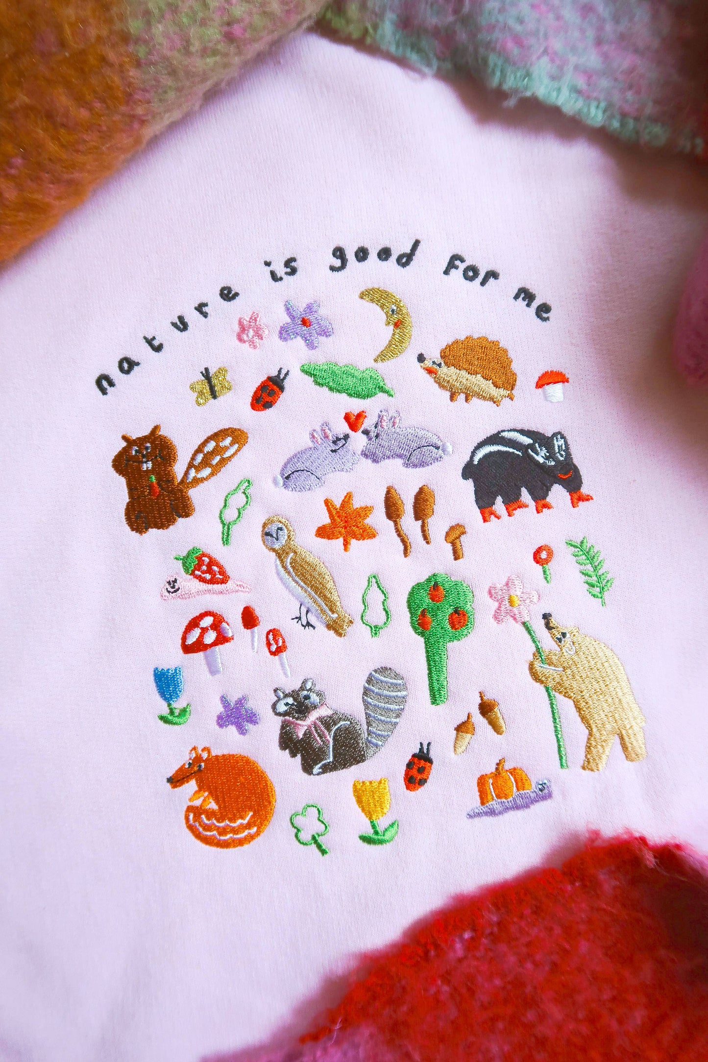 Nature Is Good For Me Embroidered Sweatshirt by Limpet Store