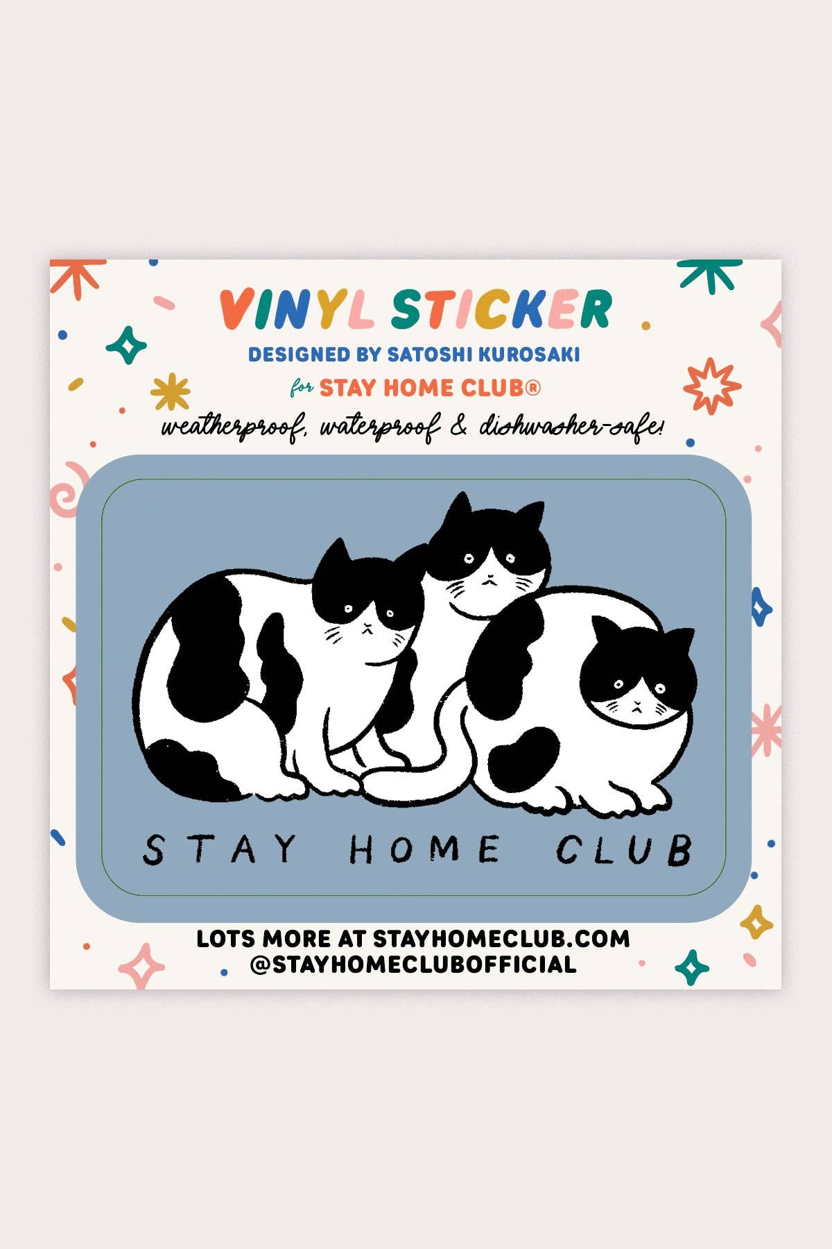 Tuxedo Cats Vinyl Sticker by Stay Home Club