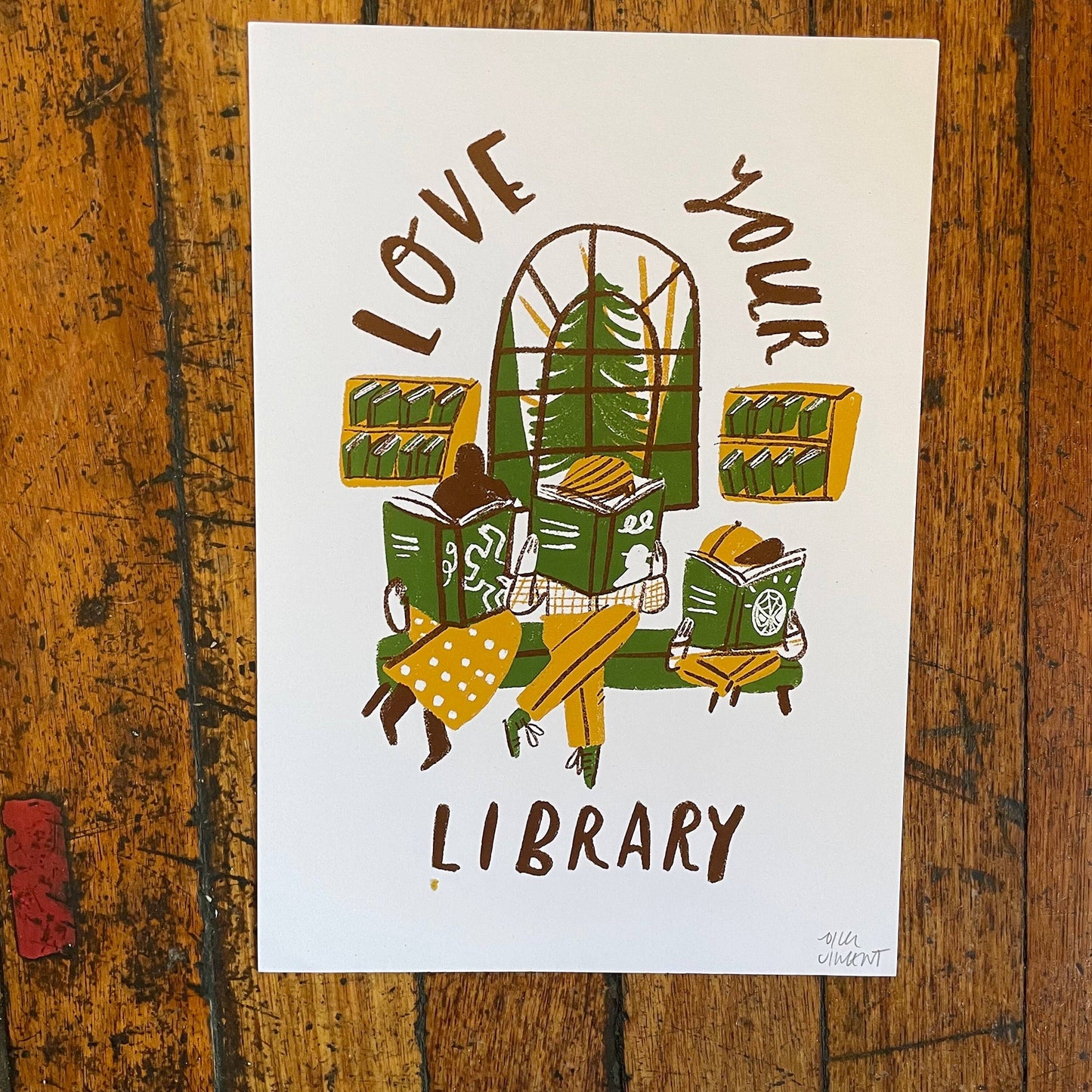 Love Your Library by Dick Vincent - A4 Print