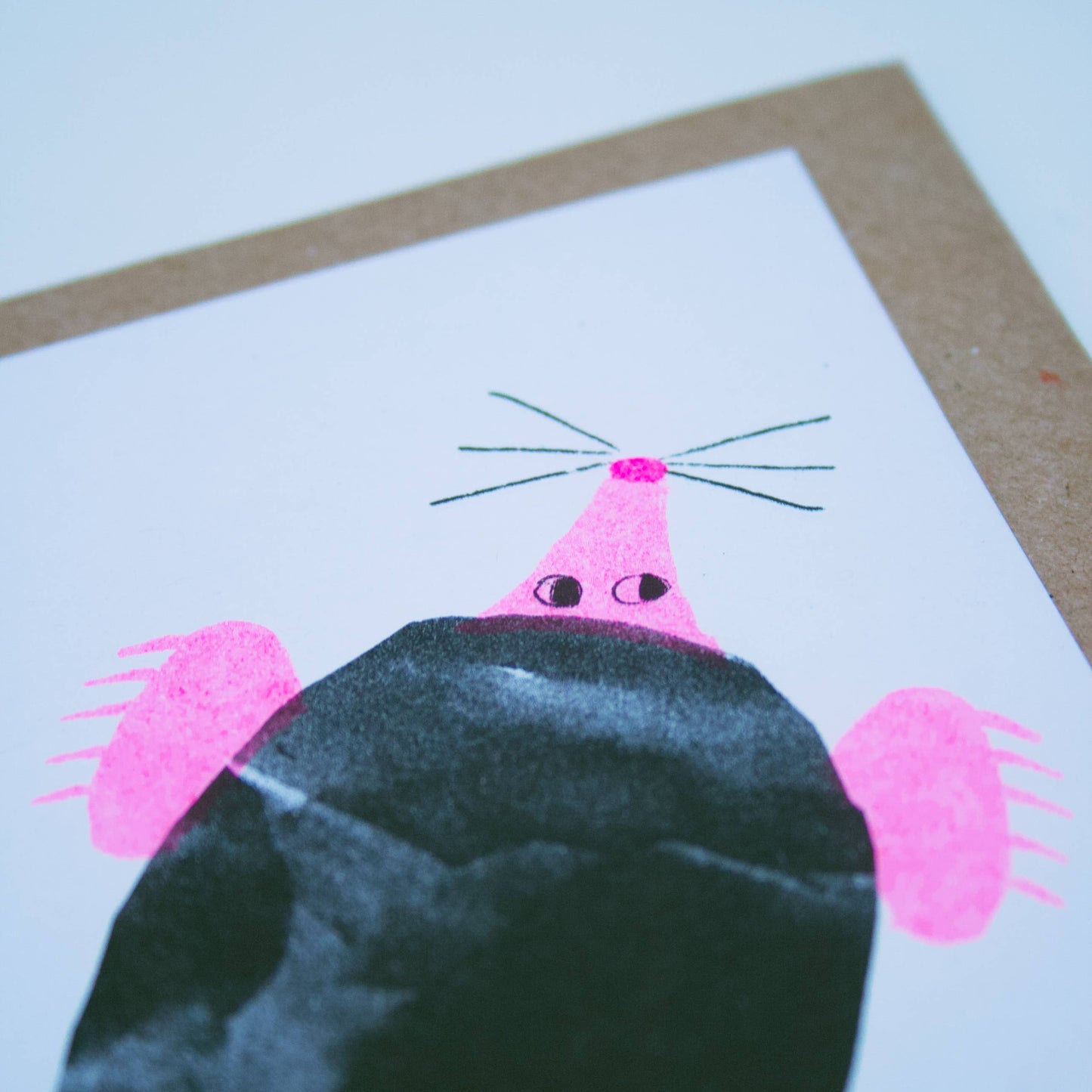 'Mole-Mate' card | Risograph Printed | Punny Love Card