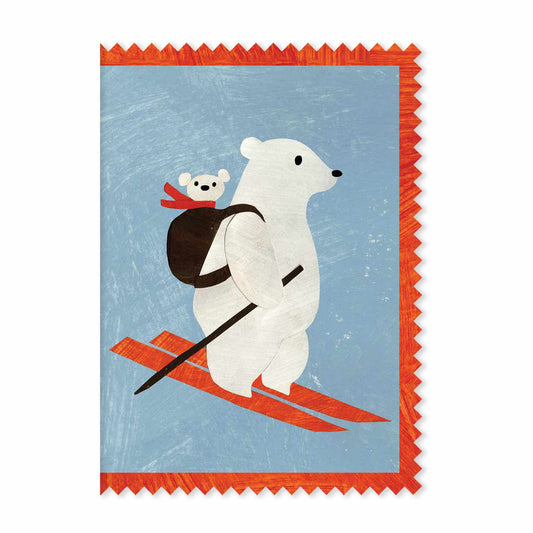 Mama Bear Shaped Christmas Card