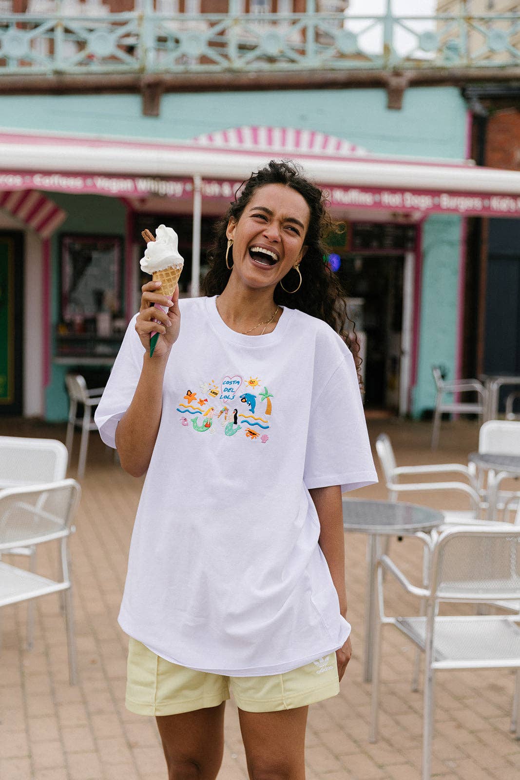 Costa Del Lols Embroidered Organic T-Shirt