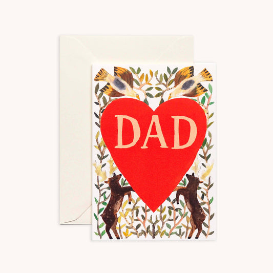 Dad Heart Dog Greeting Card