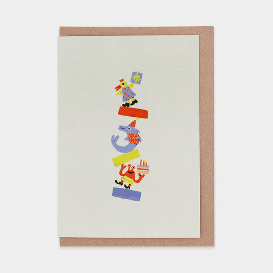 Animal Shapes Greetings Card