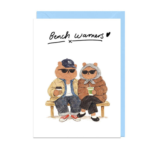 Bench Warmers Greeting Card