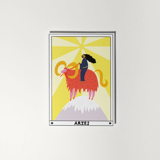 Tarot Aries Birthday Card | Horoscope | Zodiac Birthday Card