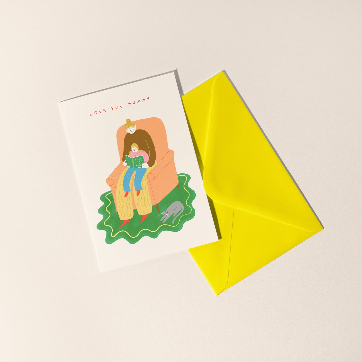 Cosy Reading Mummy Greeting Card