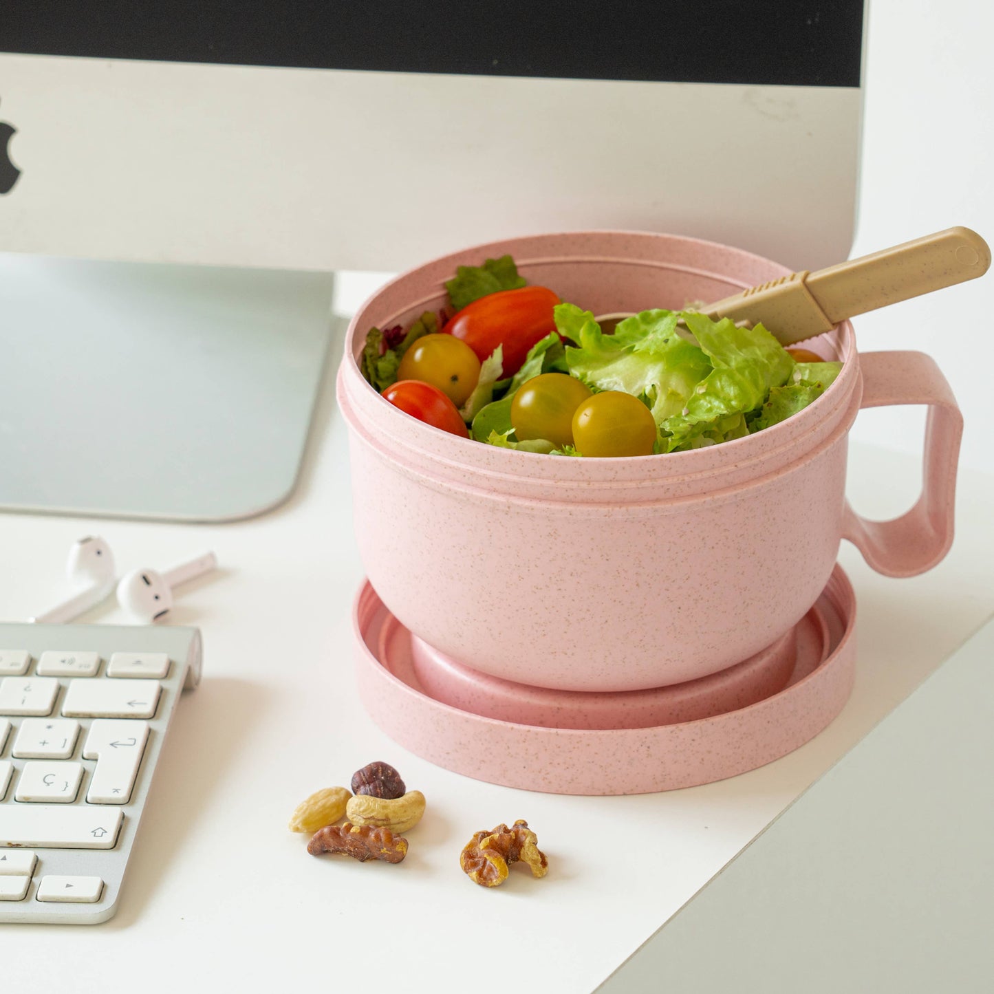 Bon Appetit Lunch Box Round Pink
