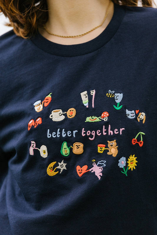 Better Together Embroidered Organic T-Shirt