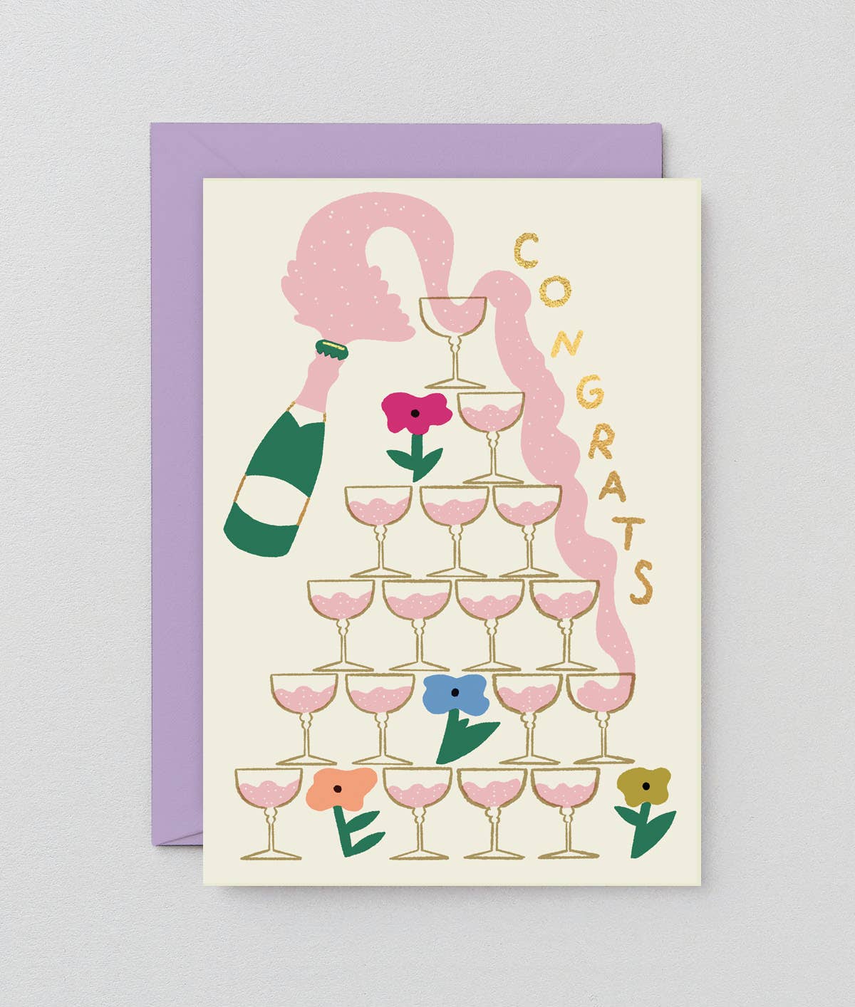 Congrats Champagne Greetings Card