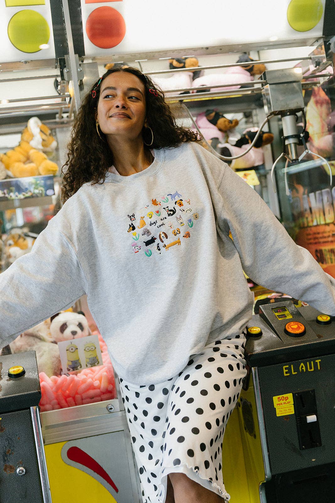 Dogs Are Cool Embroidered Sweatshirt