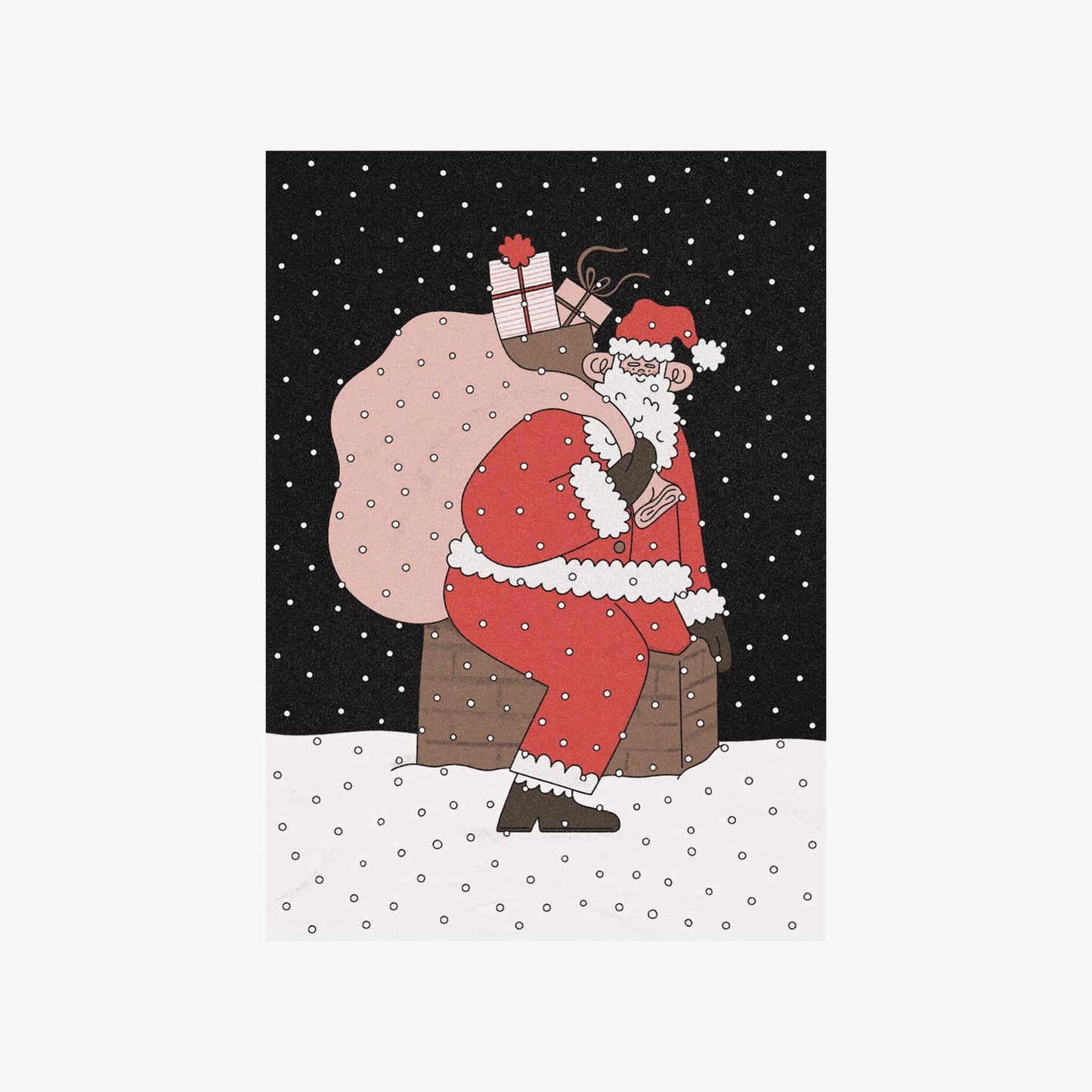 'Santa Chimney' Christmas Card