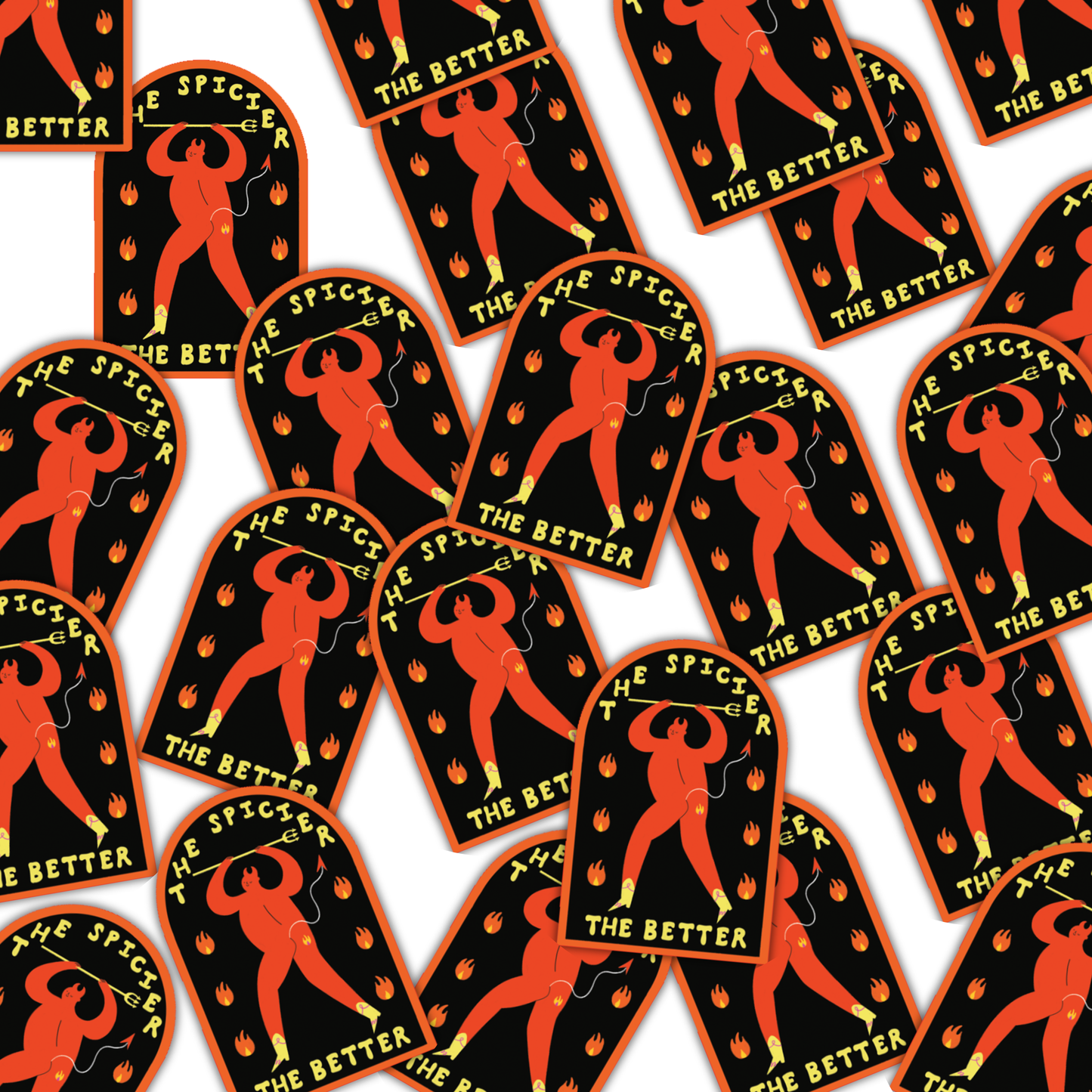 The Spicier The Better Sticker | Devil Vinyl Sticker