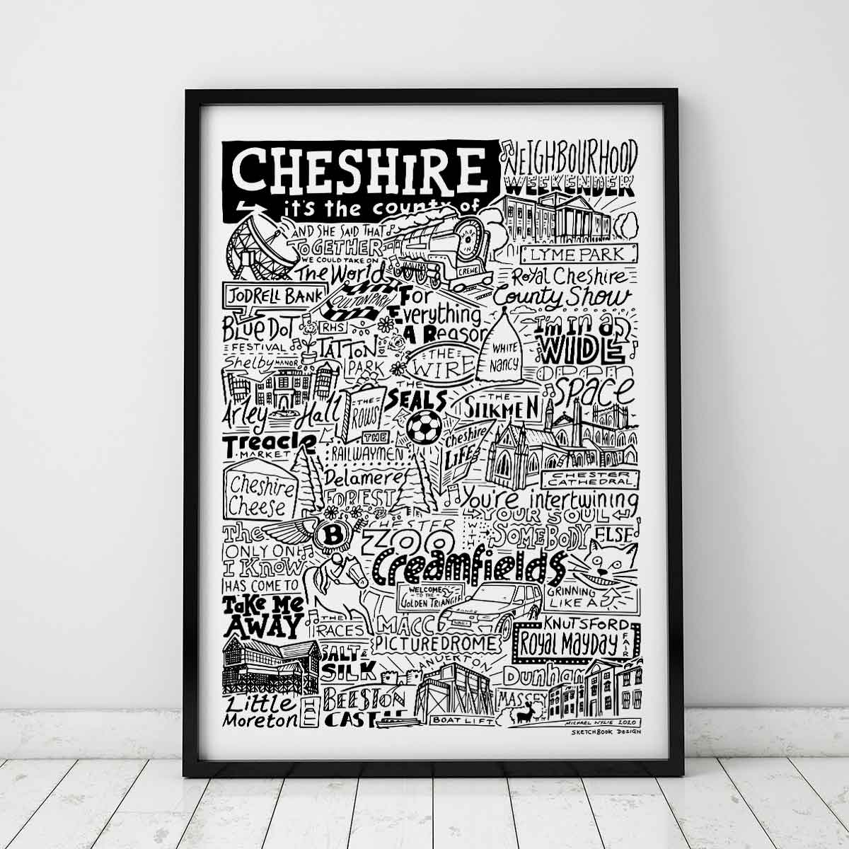 Cheshire Landmarks It's The Place Of Art Print