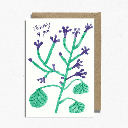 'Thinking of You' Card | Risograph Printed | Sympathy Card
