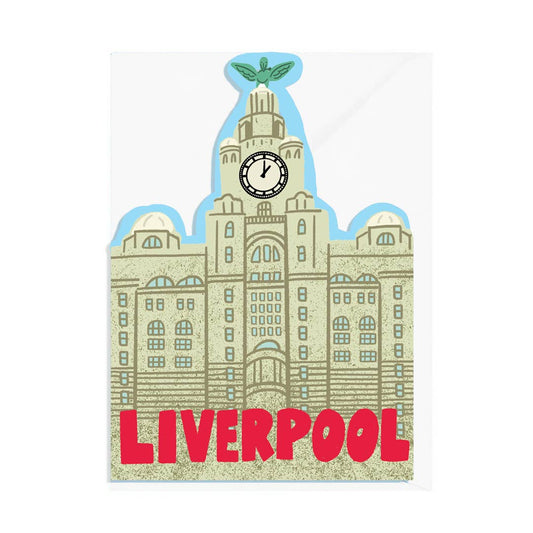 Liverpool Liver Building A6 Card