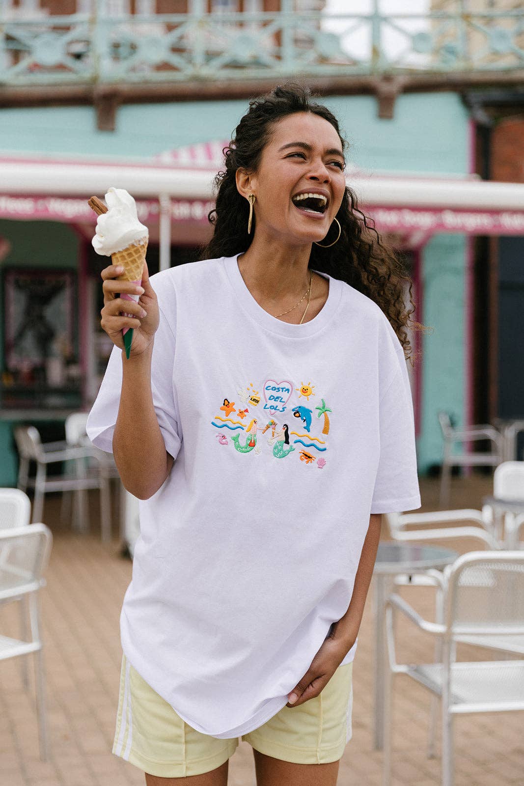 Costa Del Lols Embroidered Organic T-Shirt