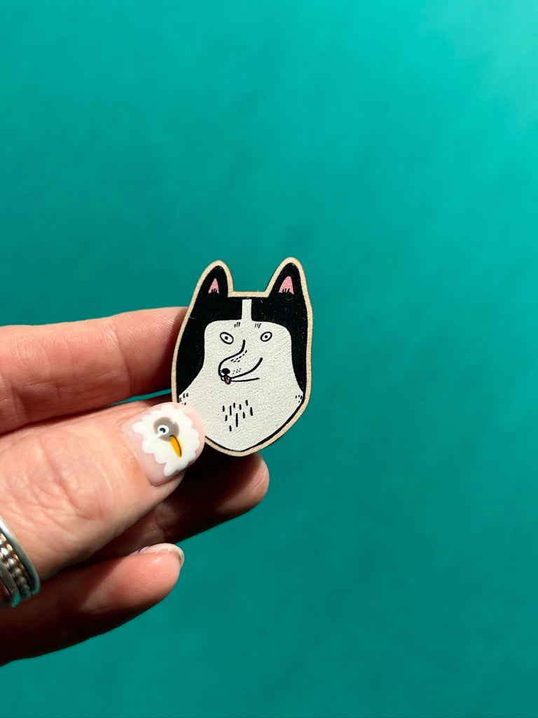 Wooden Dog Pins by Fernandes Makes