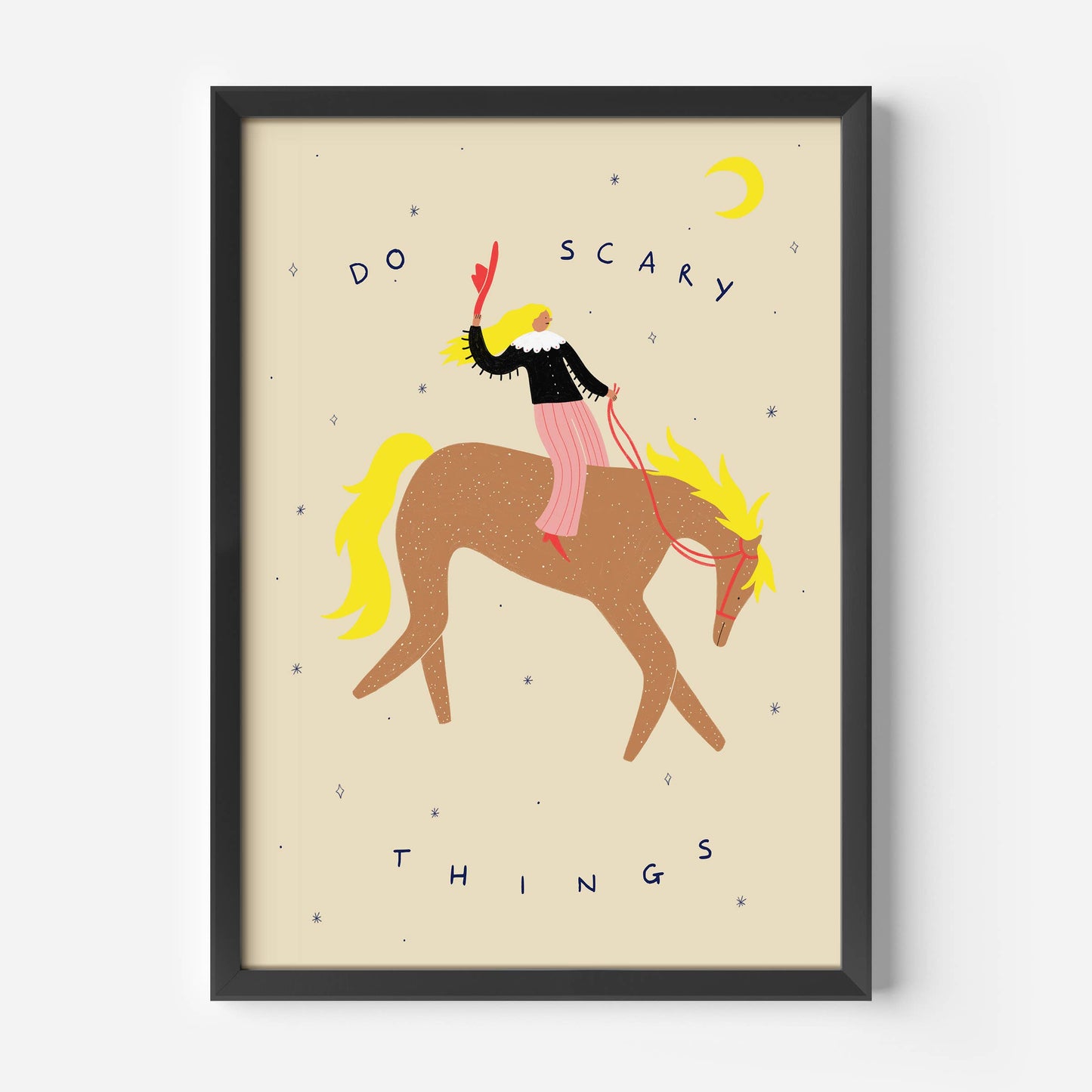 Do Scary Things, Cowgirl Art Print