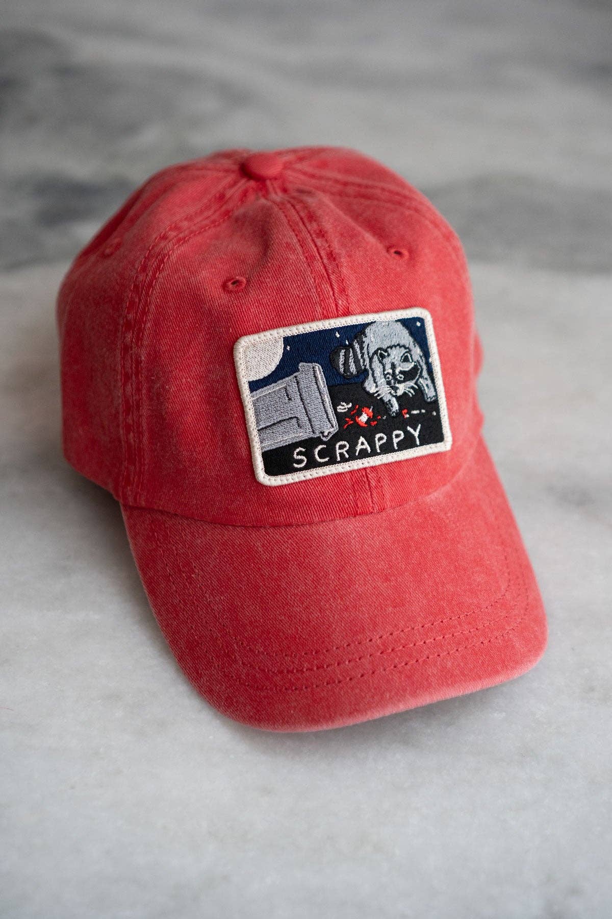 Scrappy Raccoon Patch Hat | Patched Dad Hat