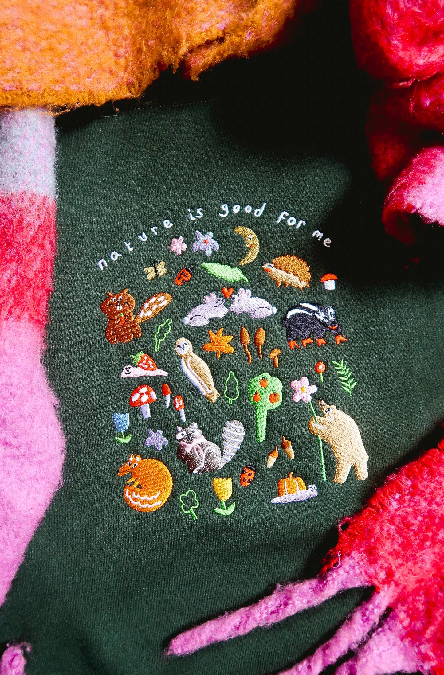 Nature Is Good For Me Embroidered Sweatshirt by Limpet Store